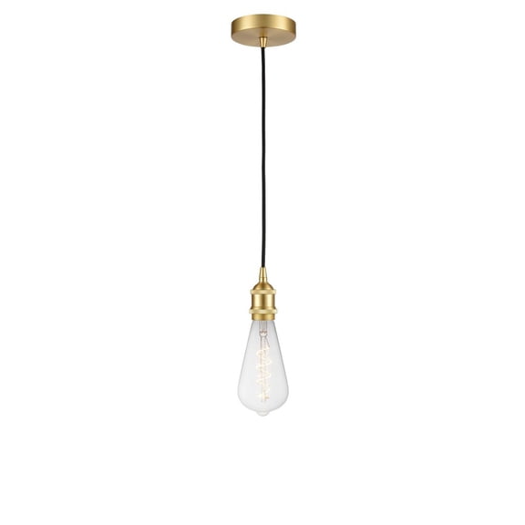 616-1P-SG-BB95LED Innovations Lighting Edison - 7W 1 LED Cord Hung Mini Pendant In Industrial Style-12.25 Inches Tall and 3.75 Inches Wide-Satin Gold