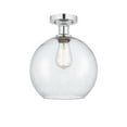 thumbnail image 1 of Innovations Lighting  Edison Athens - 1 Light 10" Semi-Flush Mount Polished Chrome/Seedy, 1 of 5