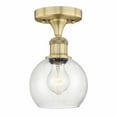 thumbnail image 1 of Innovations Lighting  Edison Athens - 1 Light 6" Semi-Flush Mount Brushed Brass/Seedy, 1 of 5