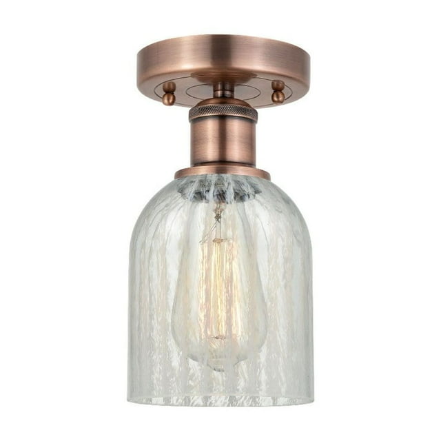Innovations Lighting  Edison Caledonia - 1 Light 5" Semi-Flush Mount Mouchette/Antique Copper