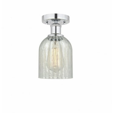 Innovations Lighting  Edison Caledonia - 1 Light 5" Semi-Flush Mount Mouchette/Polished Chrome