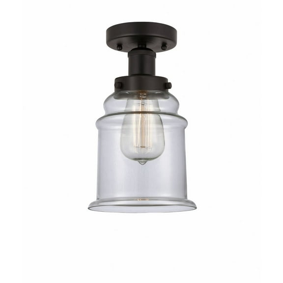 Innovations Lighting - Canton - 1 Light Semi-Flush Mount In Industrial Style-11