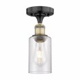 thumbnail image 1 of Innovations Lighting  Edison Clymer - 1 Light 4" Semi-Flush Mount Black Antique Brass/Seedy, 1 of 5