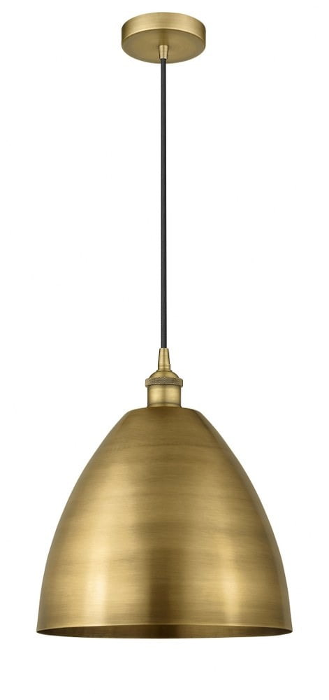 Brushed Brass 12" Dome Mini Pendant Light