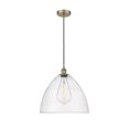 thumbnail image 1 of 616-1P-AB-GBD-164 Innovations Lighting Edison Dome - 1 Light Cord Hung Pendant In Industrial Style-17.75 Inches Tall and 16 Inches Wide-Antique Brass, 1 of 3
