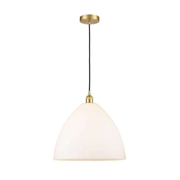 616-1P-SG-GBD-161 Innovations Lighting Edison Dome - 1 Light Cord Hung Pendant In Industrial Style-17.75 Inches Tall and 16 Inches Wide-Satin Gold
