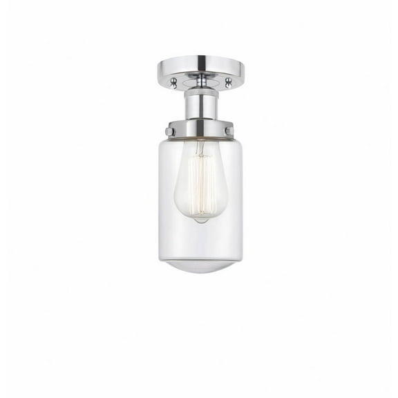 Innovations Lighting - Dover - 1 Light Semi-Flush Mount In Industrial Style-8.25