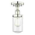thumbnail image 1 of Innovations Lighting  Edison Dover - 1 Light 7" Semi-Flush Mount Clear/Polished Nickel, 1 of 5