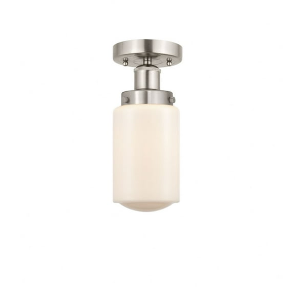Innovations Lighting - Dover - 1 Light Semi-Flush Mount In Industrial Style-8.25