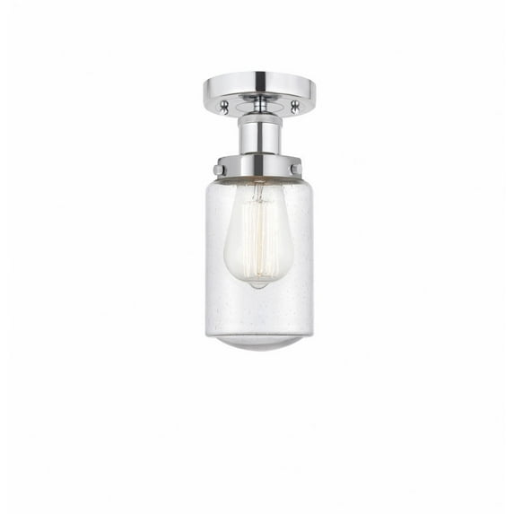Innovations Lighting - Dover - 1 Light Semi-Flush Mount In Industrial Style-8.25