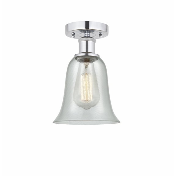 Innovations Lighting  Edison Hanover - 1 Light 6" Semi-Flush Mount Fishnet/Polished Chrome