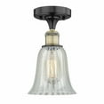 thumbnail image 1 of Innovations Lighting  Edison Hanover - 1 Light 6" Semi-Flush Mount Mouchette/Black Antique Brass, 1 of 5