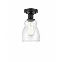 Innovations Lighting  Ellery - 1 Light 5" Semi-Flush Mount Seedy/Matte Black
