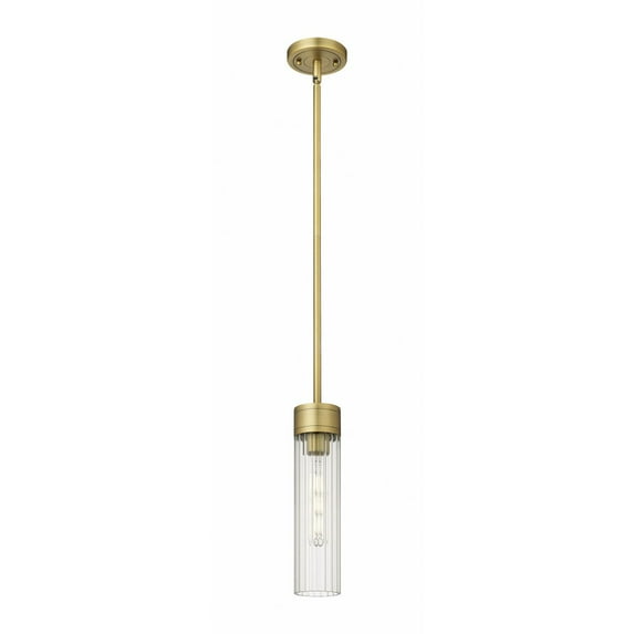 Innovations Lighting Empire - 1 Light 11" Stem Hung Pendant Clear/Brushed Brass