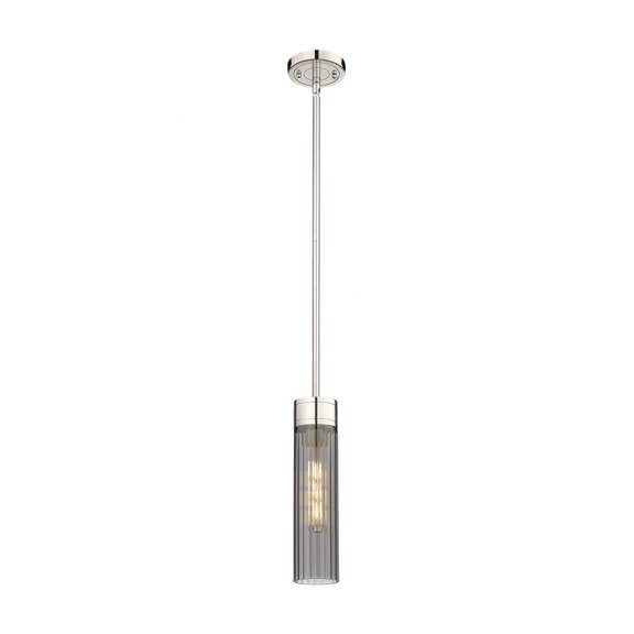 Innovations Lighting  Empire - 1 Light 11" Stem Hung Pendant Polished Nickel/Plated Smoke