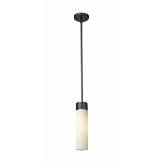 429-1S-BK-G429-11WH Innovations Lighting Empire - 1 Light Stem Hung Pendant In Modern Style-12.75 Inches Tall and 3.13 Inches Wide-Matte Black