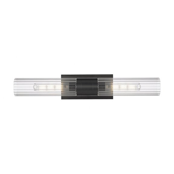 429-2WL-BK-G429-11CL Innovations Lighting Empire - 2 Light Bath Vanity In Modern Style-3.13 Inches Tall and 24.75 Inches Wide-Matte Black Finish-Clear