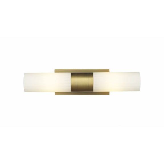 429-2WL-BB-G429-8WH Innovations Lighting Empire - 2 Light Bath Vanity In Modern Style-3.13 Inches Tall and 18.5 Inches Wide-Brushed Brass Finish-Matte