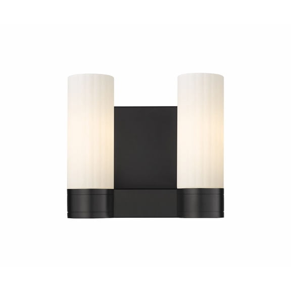 429-2W-BK-G429-8WH Innovations Lighting Empire - 2 Light Wall Sconce In Modern Style-9.5 Inches Tall and 10.5 Inches Wide-Matte Black Finish-Matte