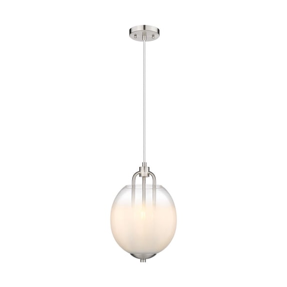 Innovations Lighting Fall Brook - 3 Light 10" Cord Hung Pendant Matte White and Clear/Satin Nickel