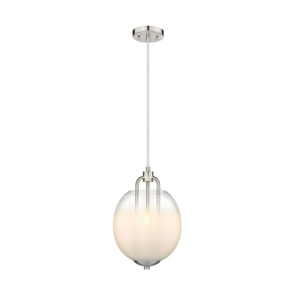 Innovations Lighting  Fall Brook - 3 Light 10" Cord Hung Pendant Matte White and Clear/Satin Nickel