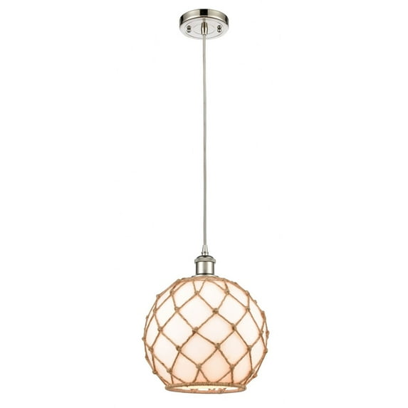 Innovations Lighting - Farmhouse Rope - 1 Light Cord Hung Mini Pendant In