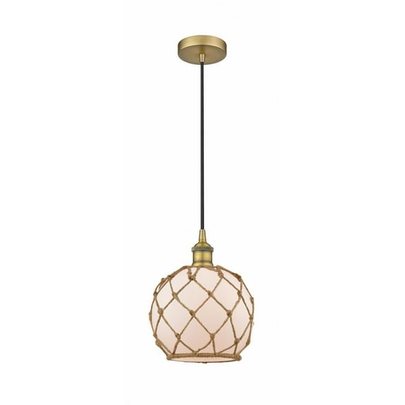 Innovations Lighting - Farmhouse Rope - 1 Light Cord Hung Mini Pendant In