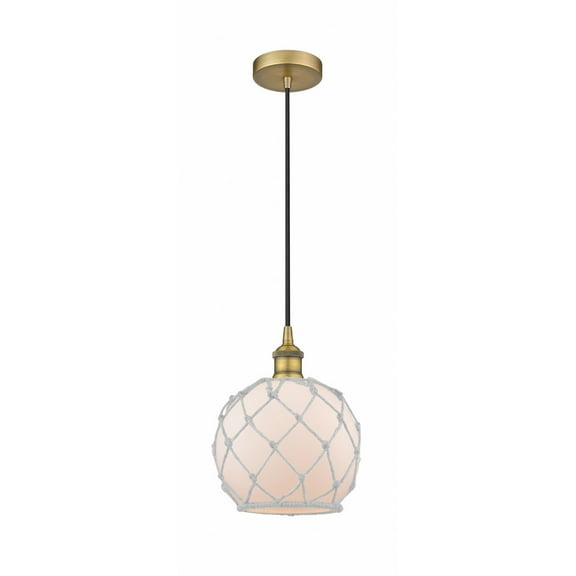 Innovations Lighting - Farmhouse Rope - 1 Light Cord Hung Mini Pendant In