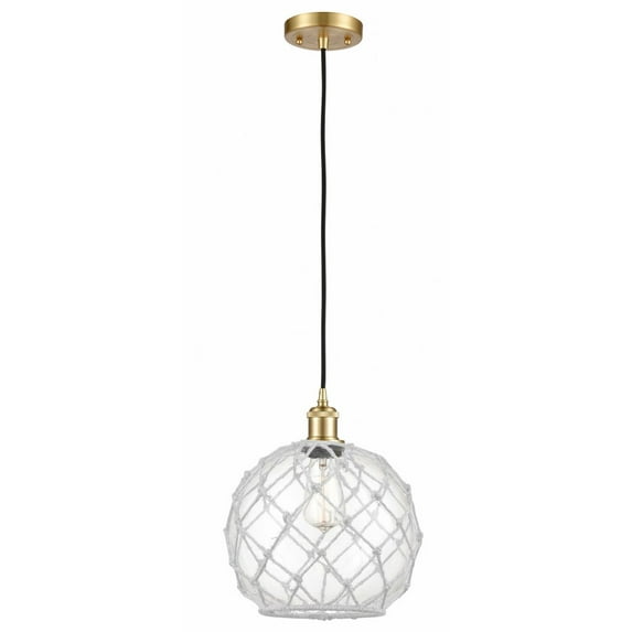 Innovations Lighting - Farmhouse Rope - 1 Light Cord Hung Mini Pendant In