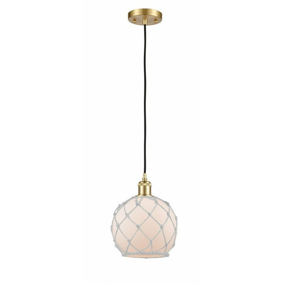 Innovations Lighting - Farmhouse Rope - 1 Light Cord Hung Mini Pendant In