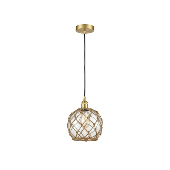 Innovations Lighting - Farmhouse Rope - 1 Light Cord Hung Mini Pendant In