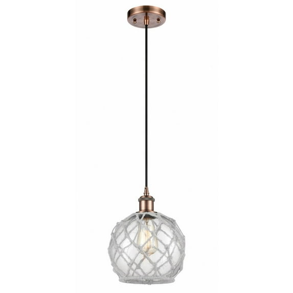 Innovations Lighting - Farmhouse Rope - 1 Light Cord Hung Mini Pendant In