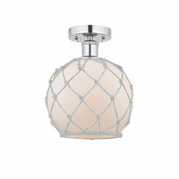 Innovations Lighting - Farmhouse Rope - 1 Light Semi-Flush Mount In Industrial