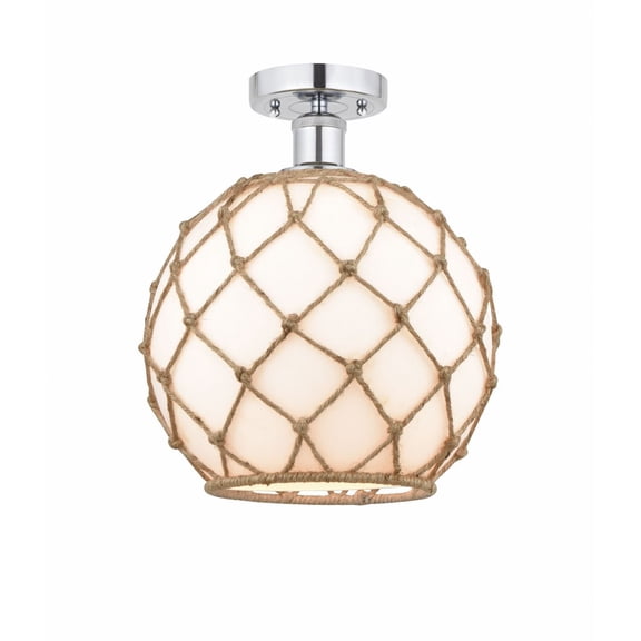 Innovations Lighting - Farmhouse Rope - 1 Light Semi-Flush Mount In Industrial