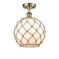 thumbnail image 1 of Innovations Lighting - Farmhouse Rope - 1 Light Semi-Flush Mount In Industrial, 1 of 1