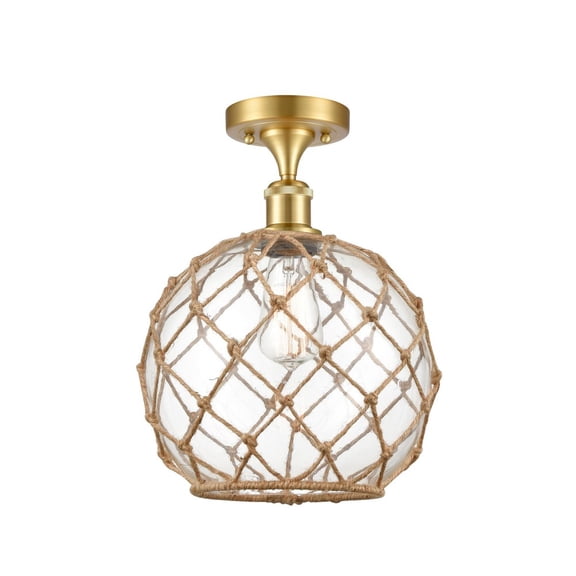 Innovations Lighting - Farmhouse Rope - 1 Light Semi-Flush Mount In Industrial