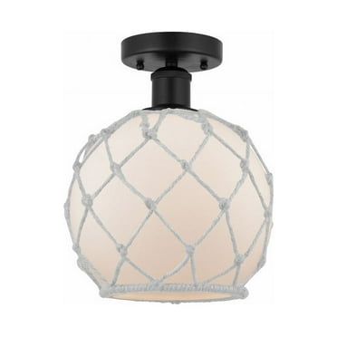 Innovations Lighting - Farmhouse Rope - 1 Light Semi-Flush Mount In Industrial