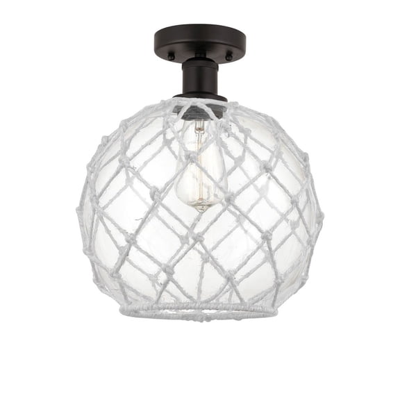 Innovations Lighting - Farmhouse Rope - 1 Light Semi-Flush Mount In Industrial