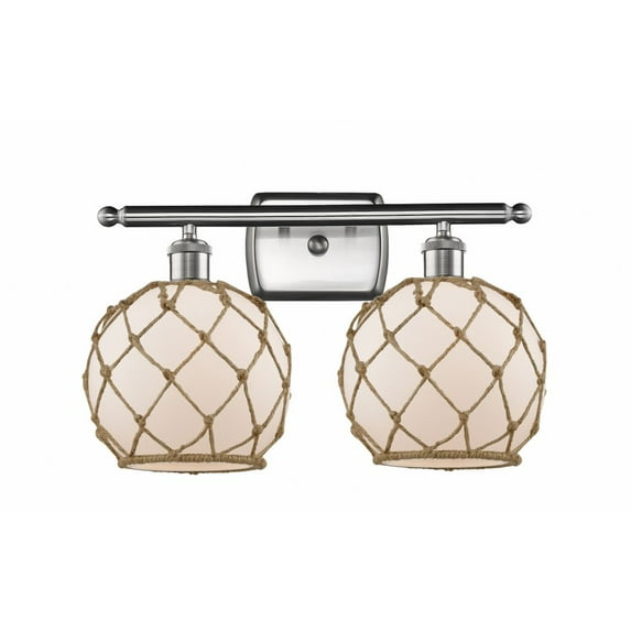 Innovations Lighting - Farmhouse Rope - 2 Light Bath Vanity In Industrial