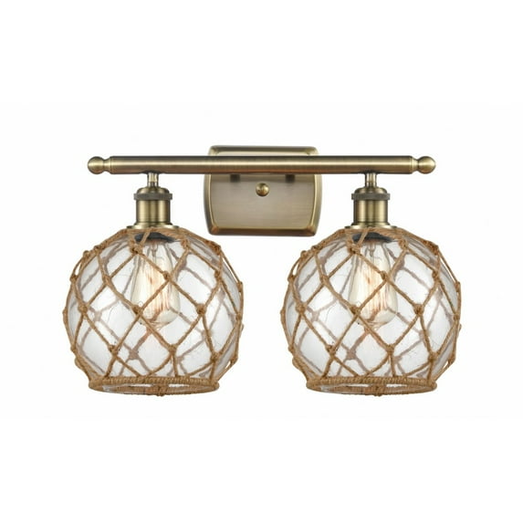 Innovations Lighting - Farmhouse Rope - 2 Light Bath Vanity In Industrial