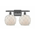 thumbnail image 1 of Innovations Lighting - Farmhouse Rope - 2 Light Bath Vanity In Industrial, 1 of 3