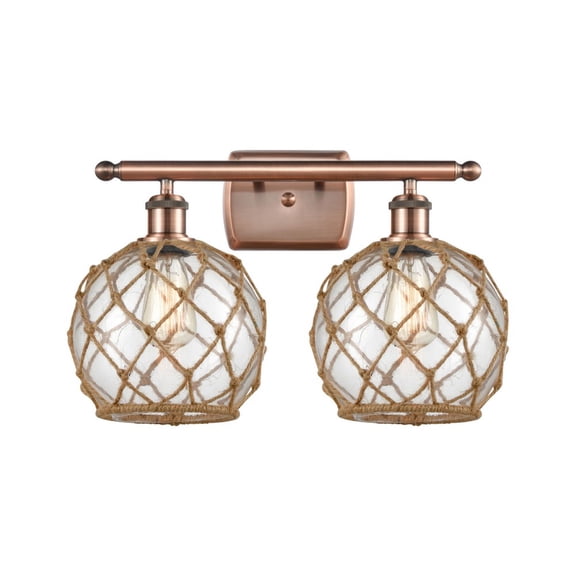 Innovations Lighting - Farmhouse Rope - 2 Light Bath Vanity In Industrial