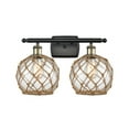 thumbnail image 1 of Innovations Lighting - Farmhouse Rope - 2 Light Bath Vanity In Industrial, 1 of 2