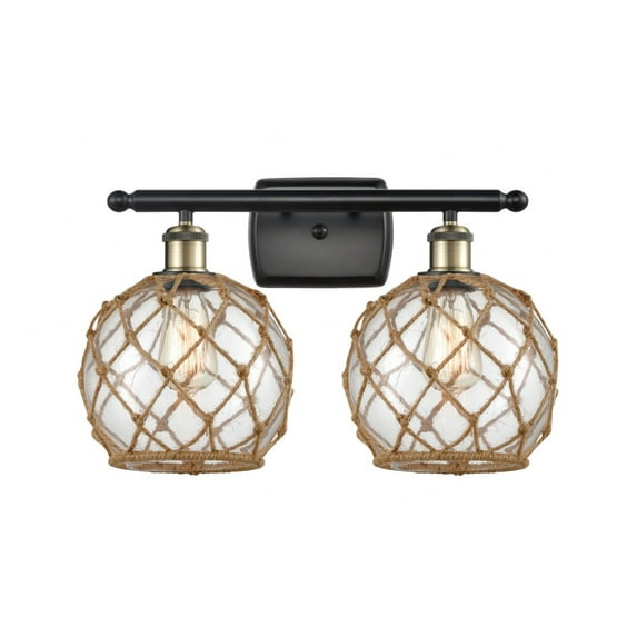 Innovations Lighting - Farmhouse Rope - 2 Light Bath Vanity In Industrial