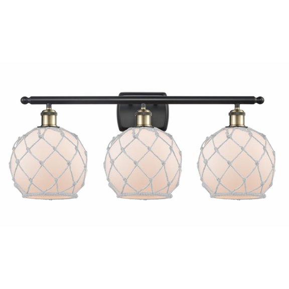Innovations Lighting - Farmhouse Rope - 3 Light Bath Vanity In Industrial