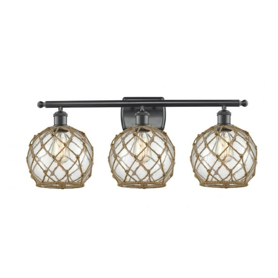 Innovations Lighting - Farmhouse Rope - 3 Light Bath Vanity In Industrial