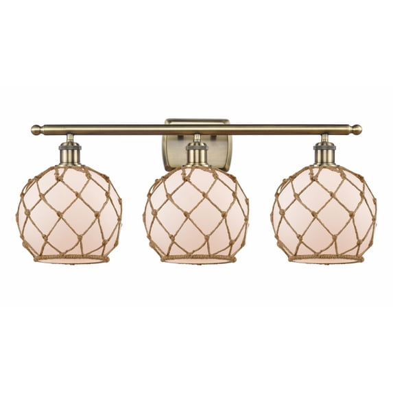 Innovations Lighting - Farmhouse Rope - 3 Light Bath Vanity In Industrial