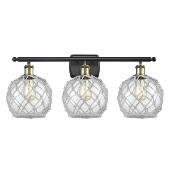Innovations Lighting - Farmhouse Rope - 3 Light Bath Vanity In Industrial