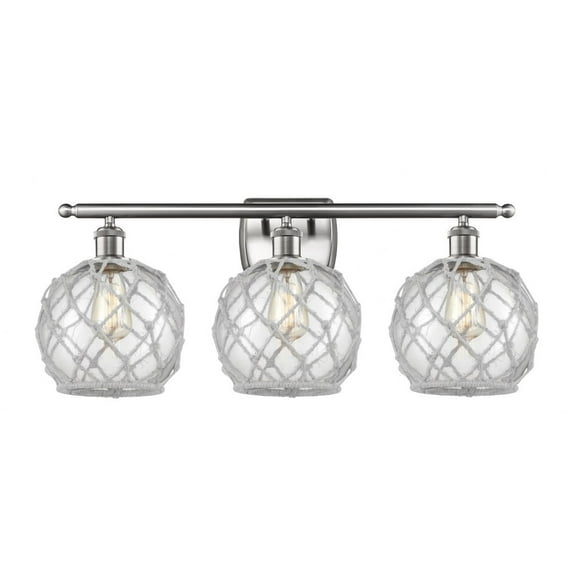 Innovations Lighting - Farmhouse Rope - 3 Light Bath Vanity In Industrial
