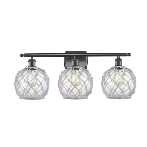 Innovations Lighting - Farmhouse Rope - 3 Light Bath Vanity In Industrial